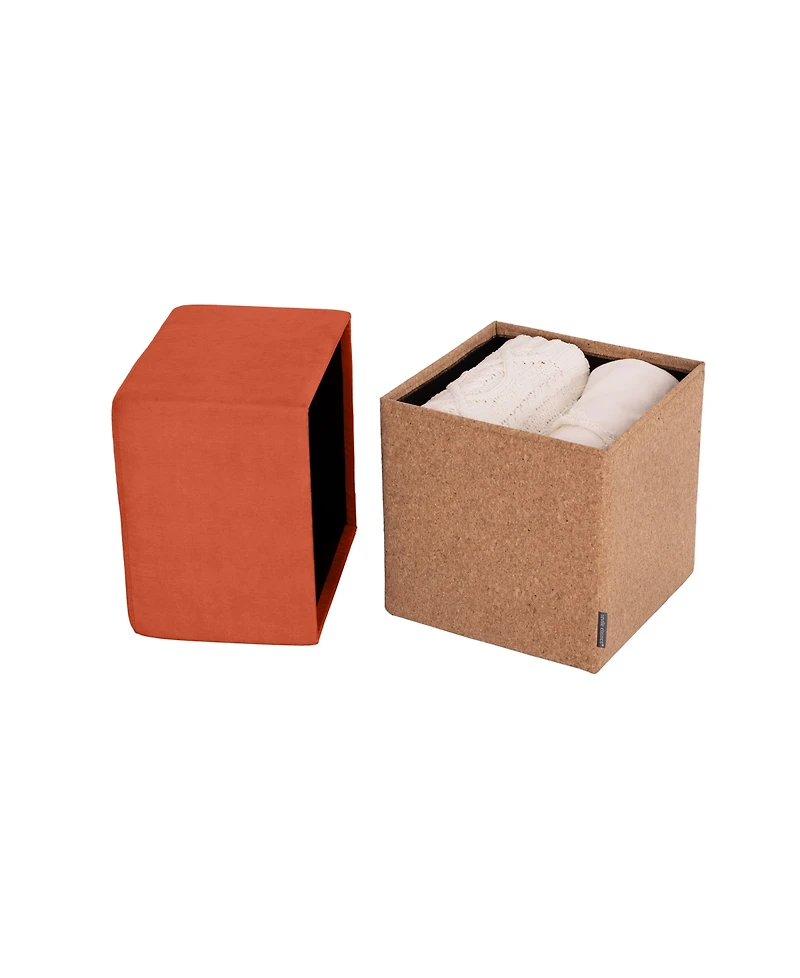 Seville Classics The Vineyard Collection Cork Storage Ottoman