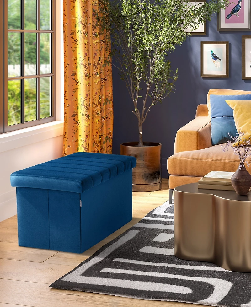 Seville Classics Channel Tufted Storage Trunk