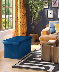 Seville Classics Channel Tufted Storage Trunk