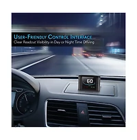 Pyle Smart Car Hud Heads-Up Display with Gps Compass and Speedometer