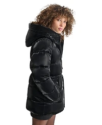 Dkny Women's Shine Hooded Anorak Puffer Coat