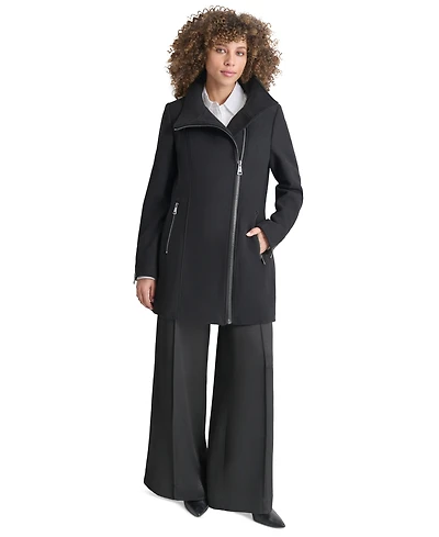 Dkny Women's Asymmetrical Zip Coat