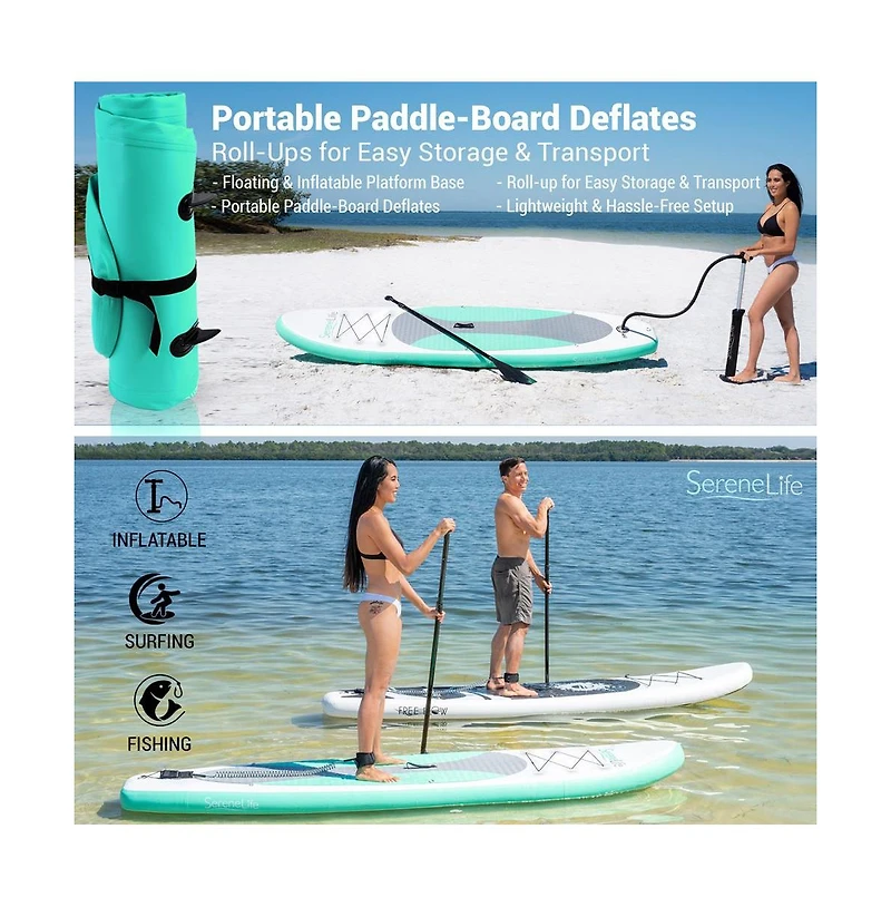 SereneLife Thunder Wave Stand-Up Paddle-Board (Sup), 10 ft.