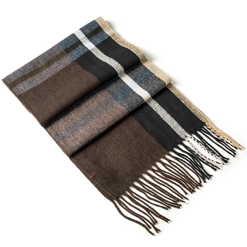 Alpine Swiss Men's Scarf Soft 80 Inch Long Warm Scarves Plaids Winter Shawl