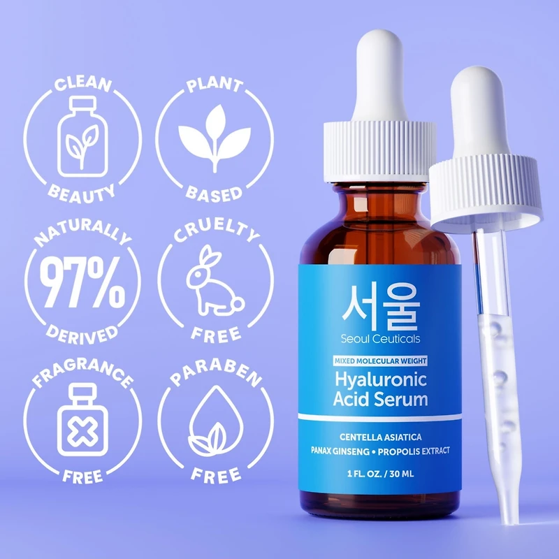 Seoul Ceuticals Korean Skincare Hyaluronic Acid Serum K Beauty Skincare