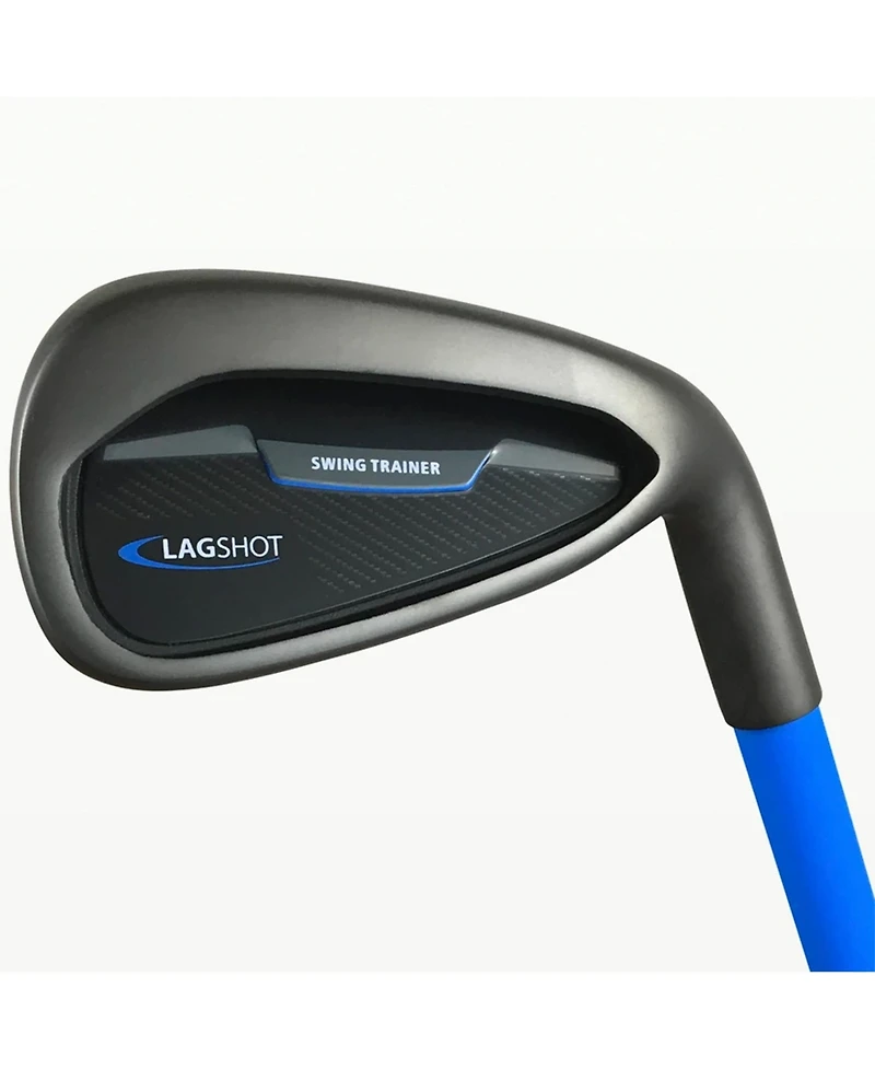 Lag Shot 7 Iron Golf Club Swing Trainer Stick for Right Handed Men, Black/Blue