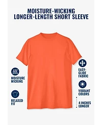 KingSize Big & Tall No Sweat Longer-Length Short Sleeve Crewneck Tee