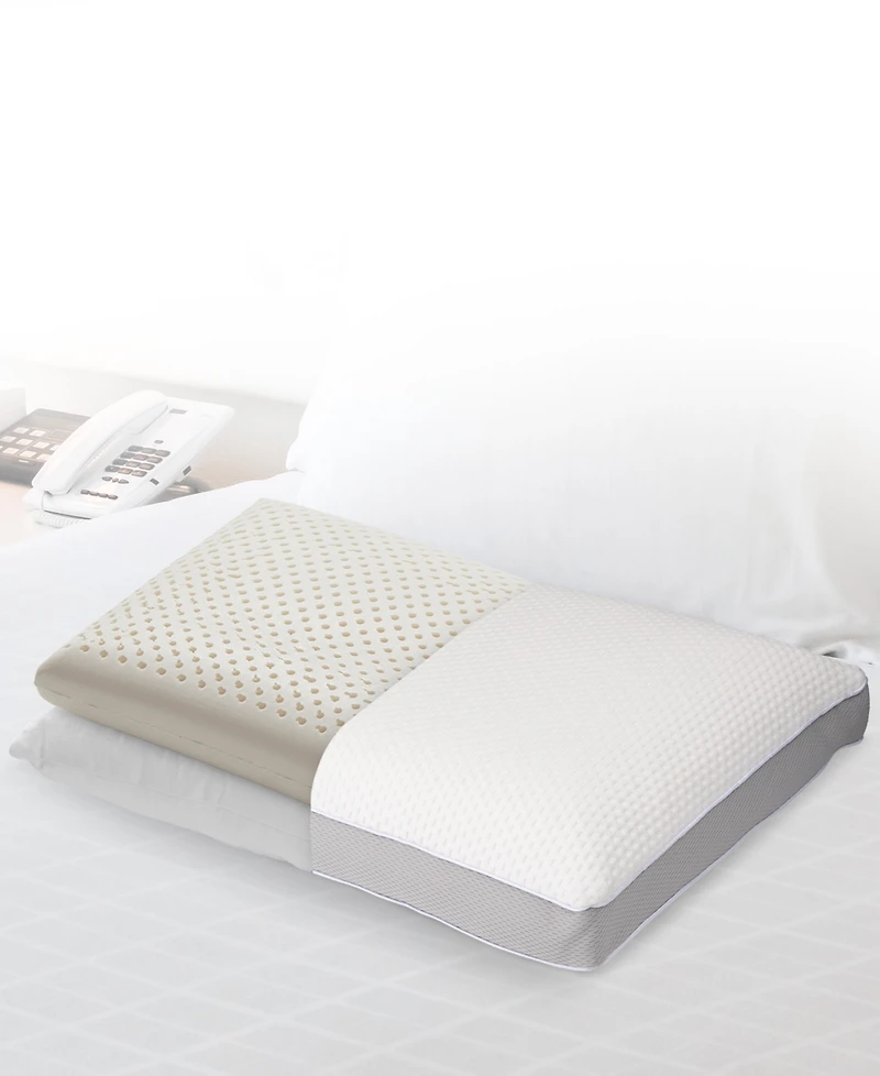 Cheer Collection Dual-Sided Latex Foam Pillow, Standard