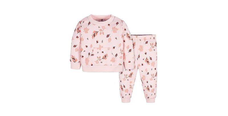 Gerber Baby Girls Sweatshirt & Active Pant Set