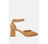 Rozita Microfiber Block Heel Sandals Women
