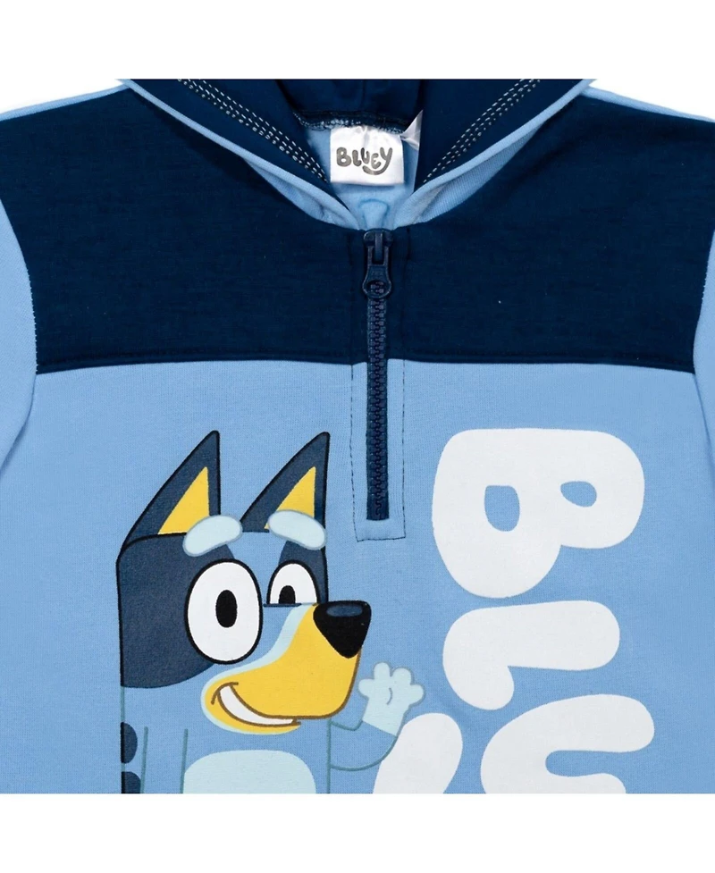 Bluey Boys Bingo Fleece Half Zip Hoodie to