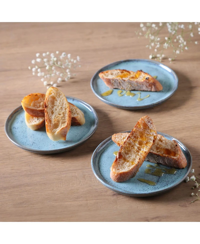 Porto Brasil Stoneware Bread Plates, Set of 6