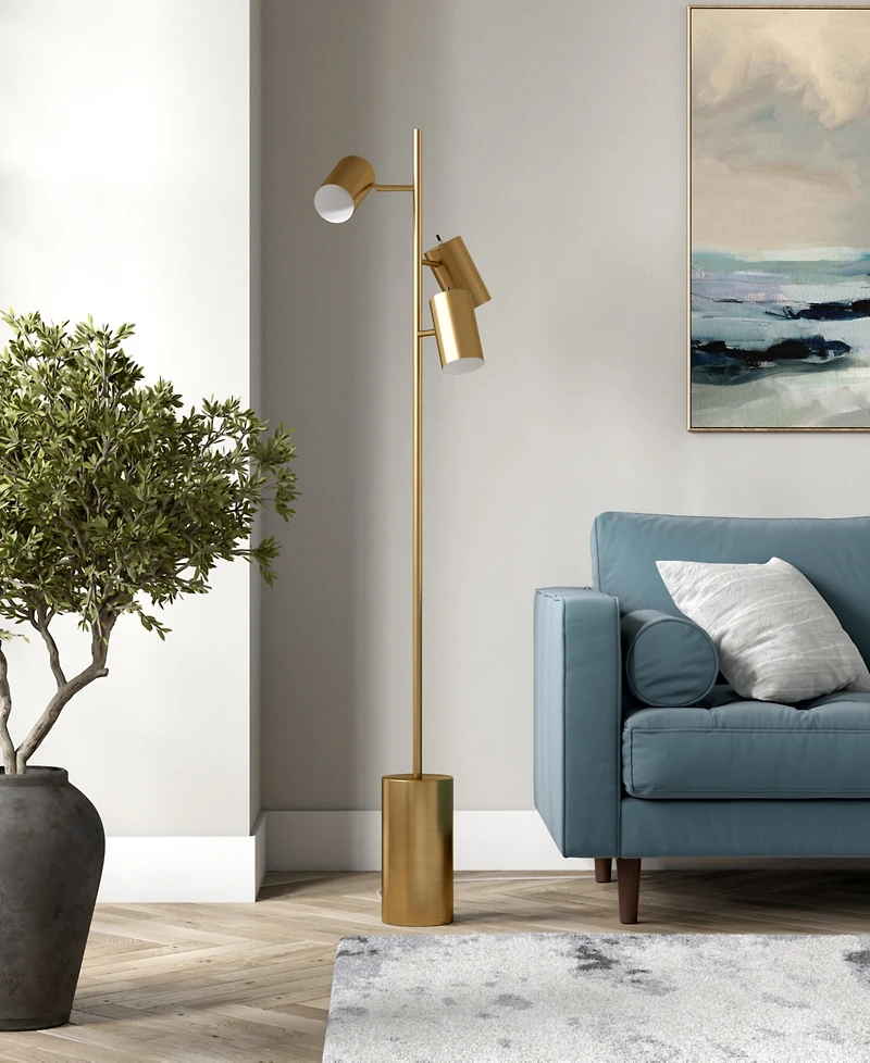 Hudson & Canal 65" Metal Dorset 3-Light Floor Lamp