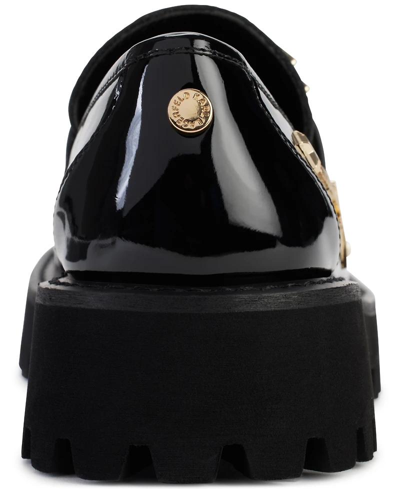 Karl Lagerfeld Paris Women's Gaston Rocker Almond Toe Lug Loafers