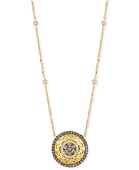 Le Vian Nude Diamond & Chocolate Diamond Filigree Pendant Necklace (3/4 ct. t.w.) in 14k Honey Gold