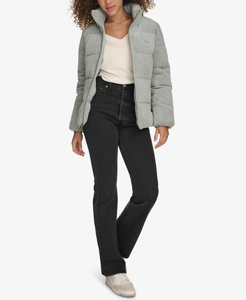 Levi's Women's Corduroy Bubble Puffer Jacket