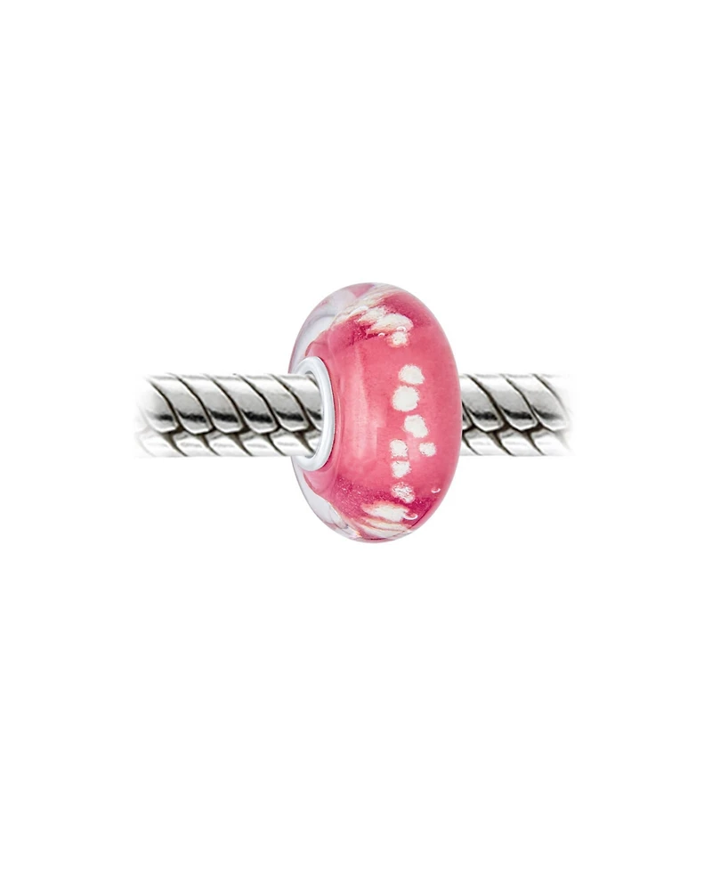 Bling Jewelry Murano Glass Charm Bead Sterling Silver Core Green Pink Blue Aqua Red Ocean Spacer