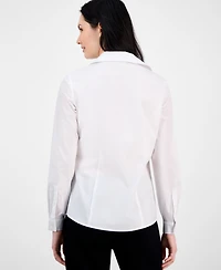 Anne Klein Women's Button-Front Long-Sleeve Shirt