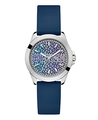 Guess Women's Analog Blue Silicone Watch 36mm