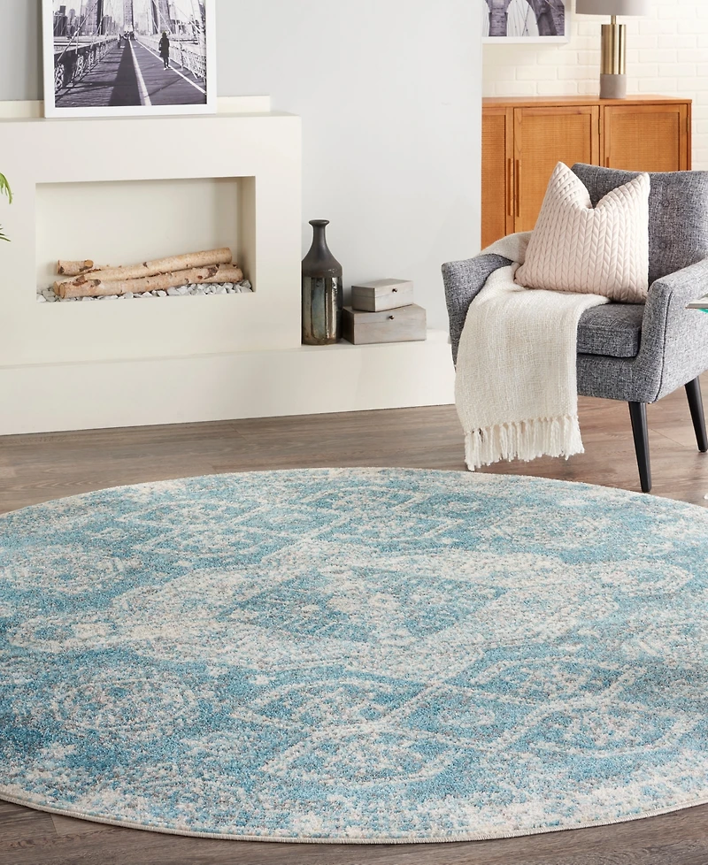 Nourison Home Tranquil TRA13 7'10"x7'10" Round Area Rug