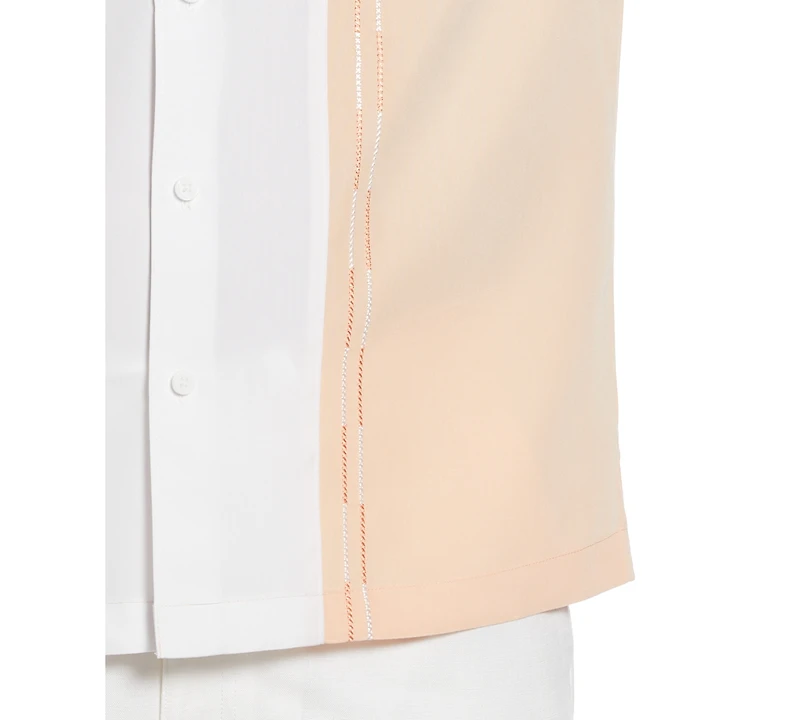 Cubavera Men's Classic-Fit Colorblocked Embroidered Button-Down Shirt