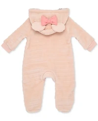 Disney Baby Girls Minnie Mouse Faux-Fur Footed Pram Coverall