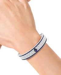 Effy Sapphire (1-7/8 ct. t.w.) & Diamond (1 ct. t.w.) Filigree Bangle Bracelet in Sterling Silver