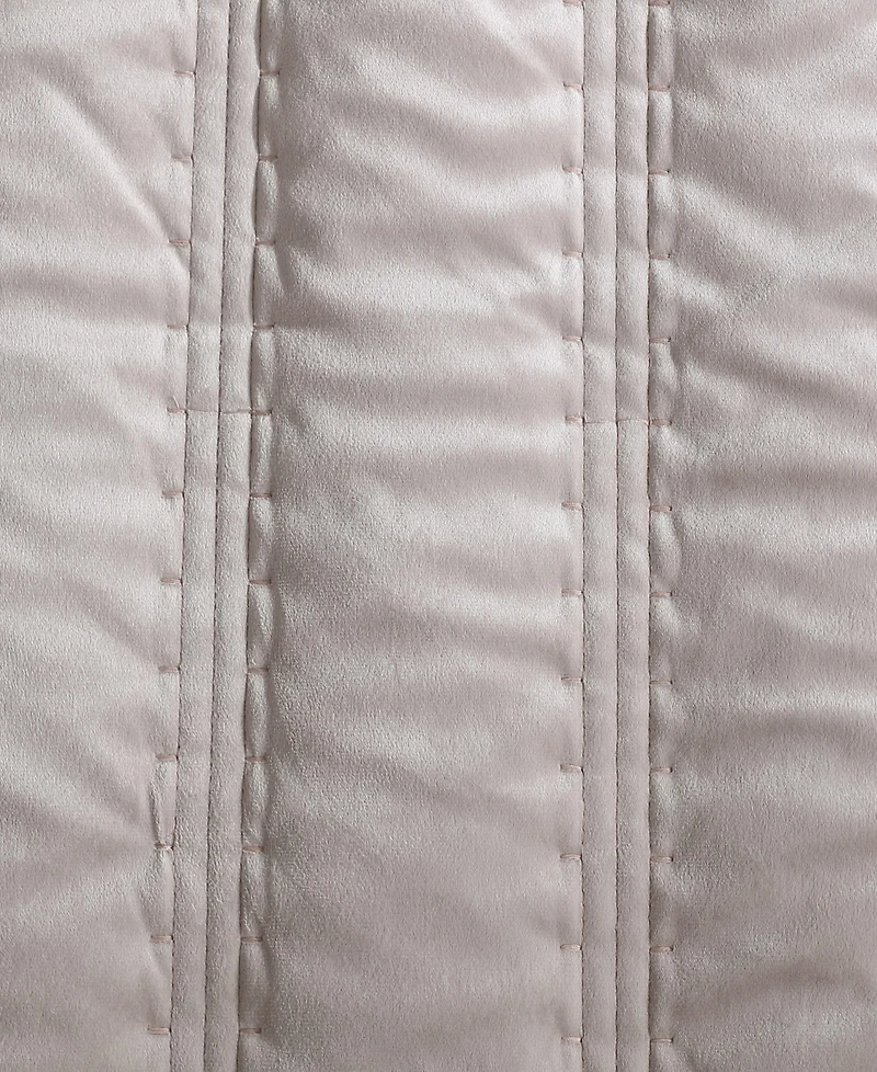 Vera Wang Linear Stitch Velvet 3-Pc. Quilt Set