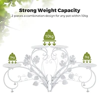 Unho Classic Art Metal Plant Stand Flower Pots Holder Rack Plant Garden Balcony Patio