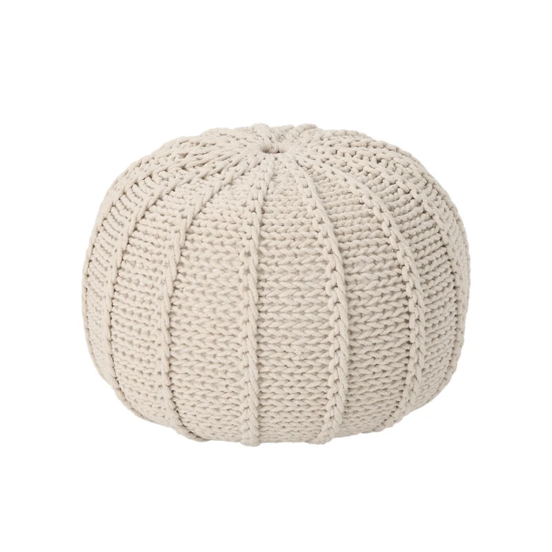 Streamdale Furniture Cozy Knitted Pouf: Style, Comfort, And Support