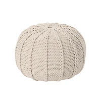 Streamdale Furniture Cozy Knitted Pouf: Style, Comfort, And Support