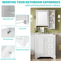 Streamdale 30" Modern Bathroom Vanity with Sink and Mirror