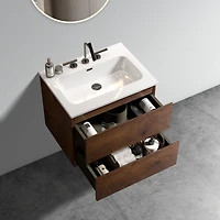 Streamdale 24" Wall Mount Bathroom Vanity with Ceramic Sink