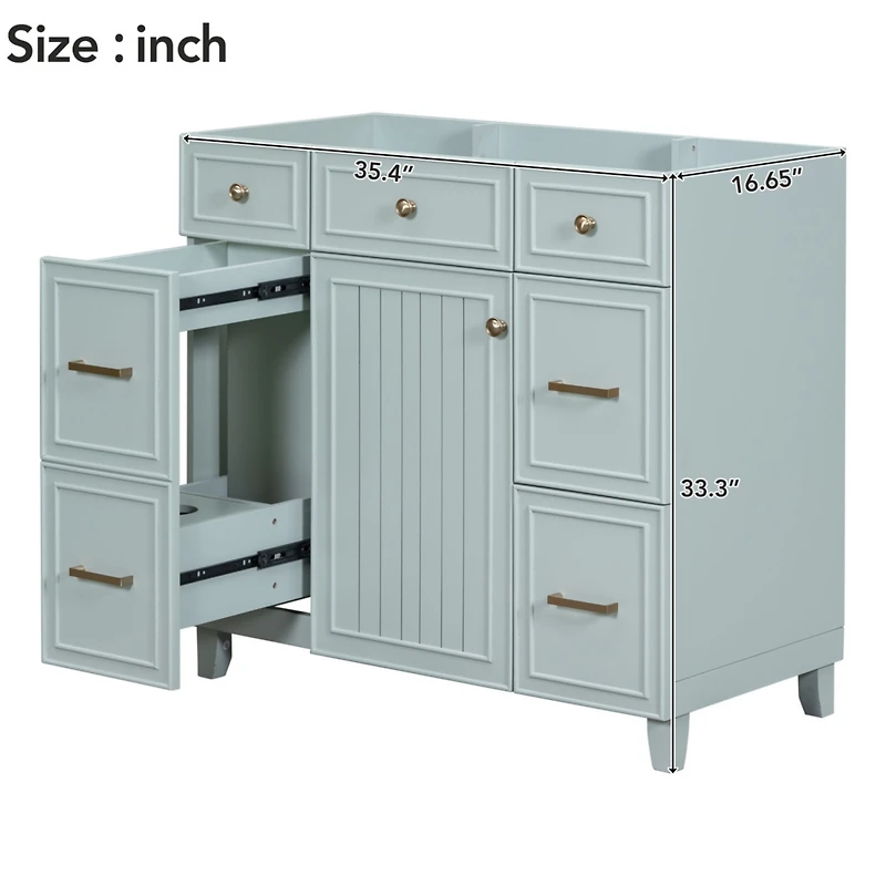 36" Bathroom Vanity-Blue
