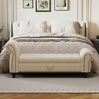 Streamdale 64.5" Tufted Velvet Chaise with Storage