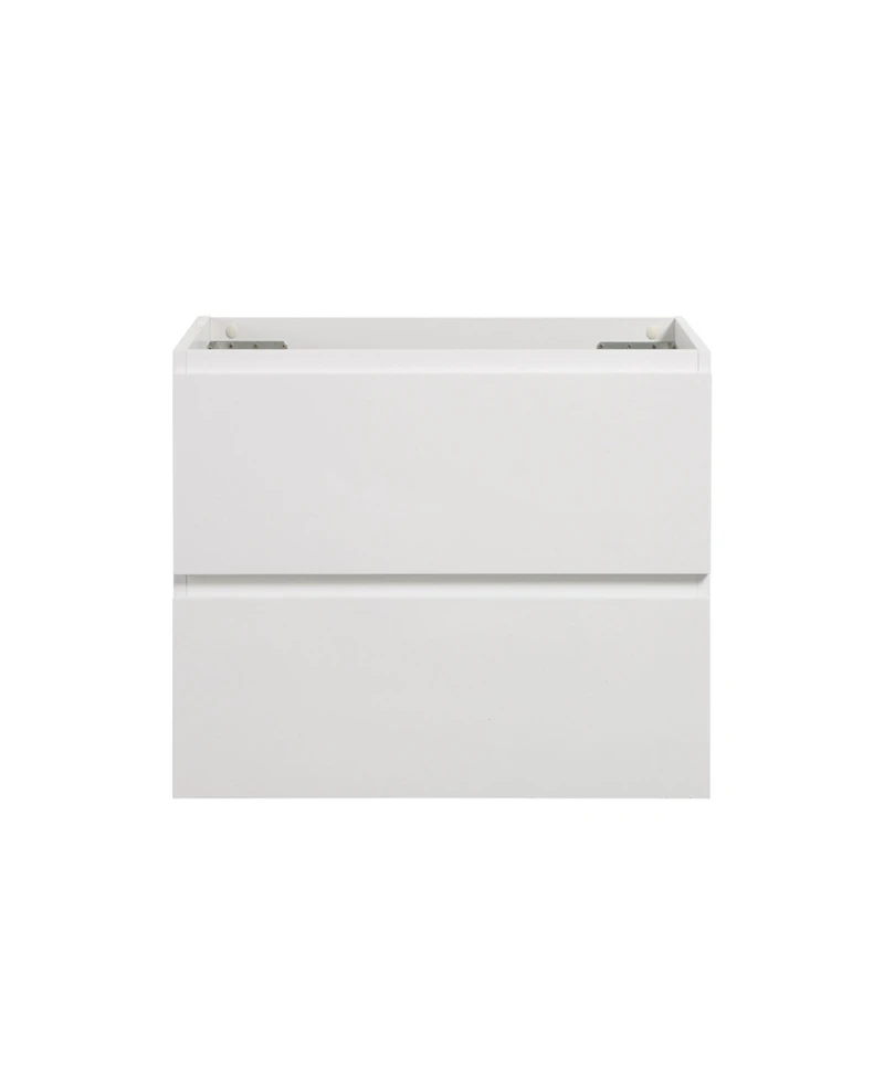Streamdale 2-Drawer Wall-Mounted Cabinet in White, No Basin