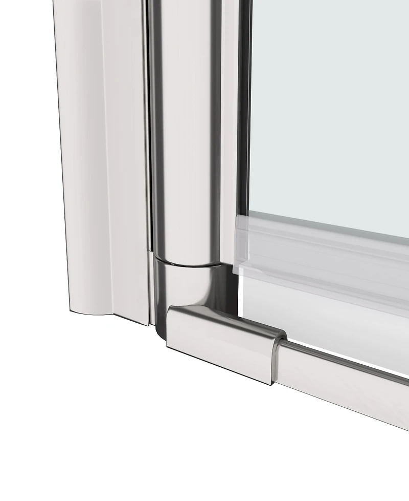 Streamdale 1.375" Adj. Universal Pivot Shower Door, Open Outside w/ 1/4" Glass