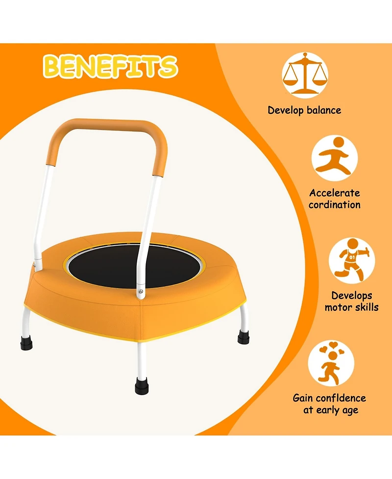 Streamdale Toddler Trampoline with Handle for Ages 1+