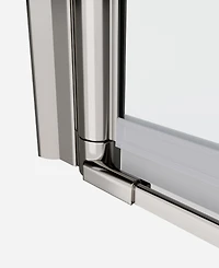1 3/8" adjustment, universal pivot shower door, with 1/4" tempered glass