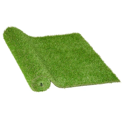 10' x 3' Artificial Turf Grass with Simulated Look & Feel Uv Protection, & Drain Holes for Rain, 1.25" Height