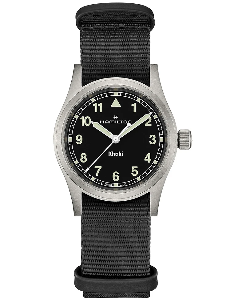 Hamilton Women's Swiss Khaki Field Textile Strap Watch 33mm