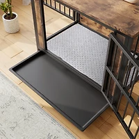 Streamdale Rustic Brown Dog Crate Table (32.8")