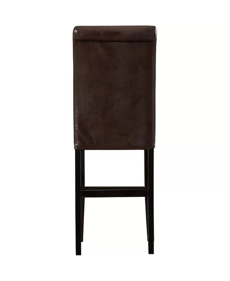 Simplie Fun Upholstered 30" Counter Stool with Solid Wood Frame (Set of 2)