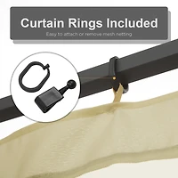 10' x 10' Replacement Mesh Sidewall Netting for Patio Gazebos and Canopy Tents with Zippers (Sidewall Only), Beige