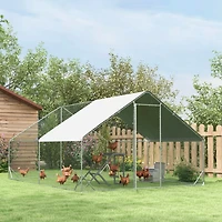 25 lbs Capacity Automatic Chicken Poultry Feeder with a Galvanized Steel and Aluminium Build, Weatherproof Design