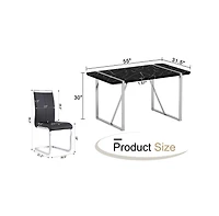 Streamdale Rustic Industrial Mdf Dining Table and 6 Chairs