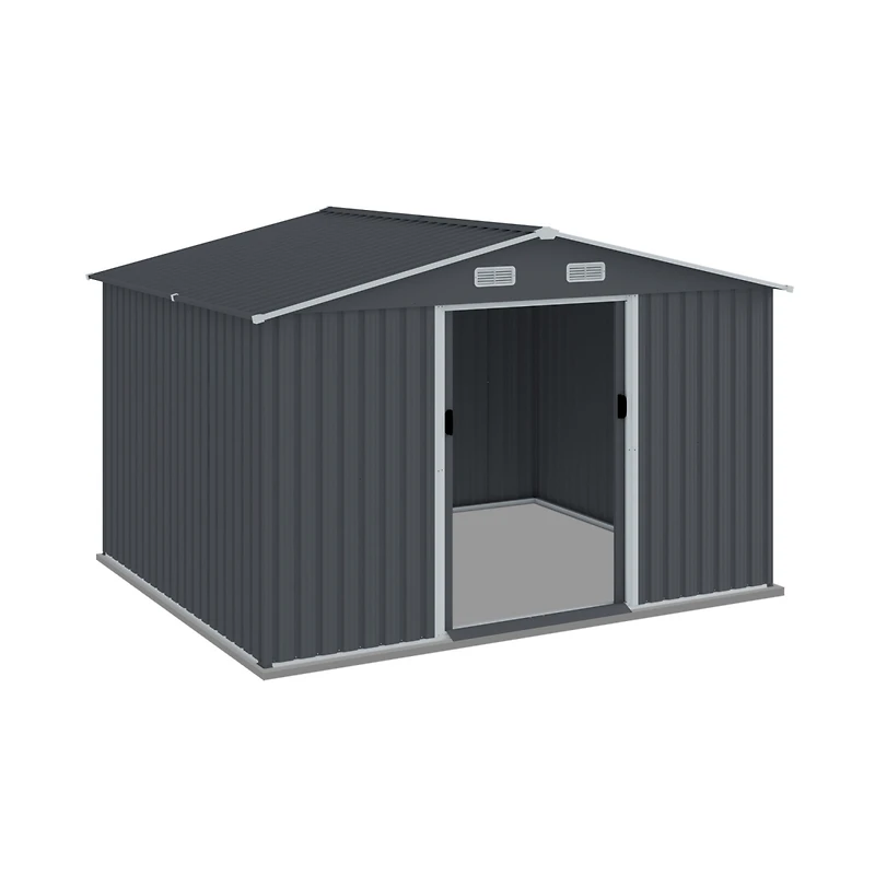 Outdoor Storage Shed 8 x 12 Ft Large Metal Tool Sheds with Window