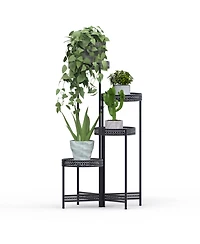 Unho Metal Multi-tier Planter Flowers Pots Holder Garden Patio Decor Plants Rack Stand