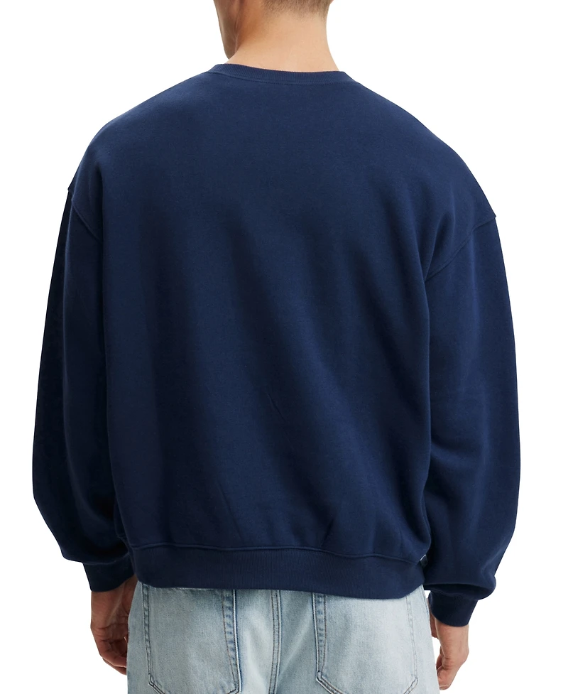 Cotton On Men's Box Fit Graphic Crew Sweatshirt