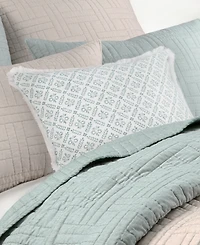 Levtex Melange Stitch Fringe Decorative Pillow, 18" x 18"